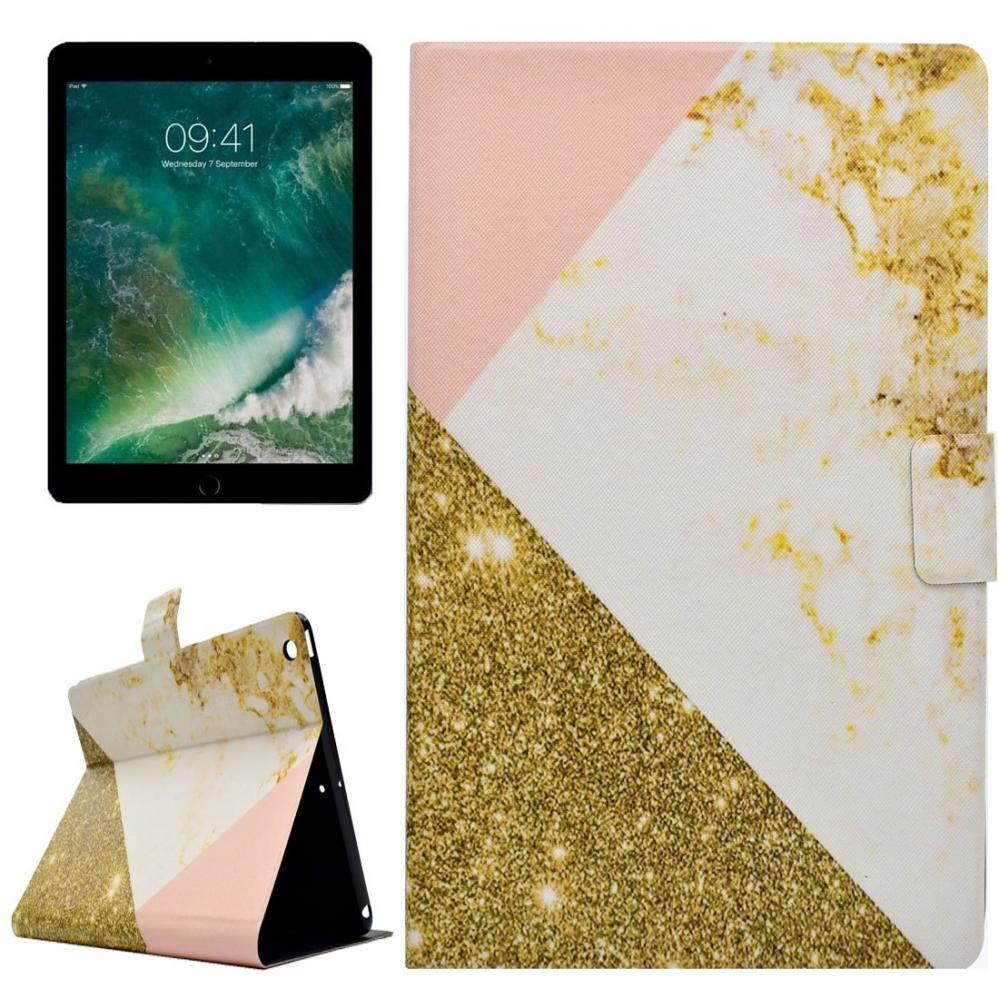  Fodral fr iPad 9.7 - Guld, marmor & rosa