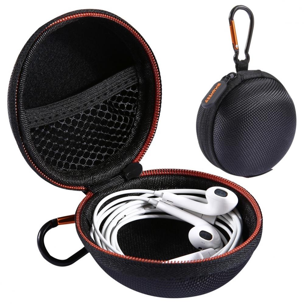 Förvaringsväska med karbinhake för In-Ear hörlurar - Haweel
