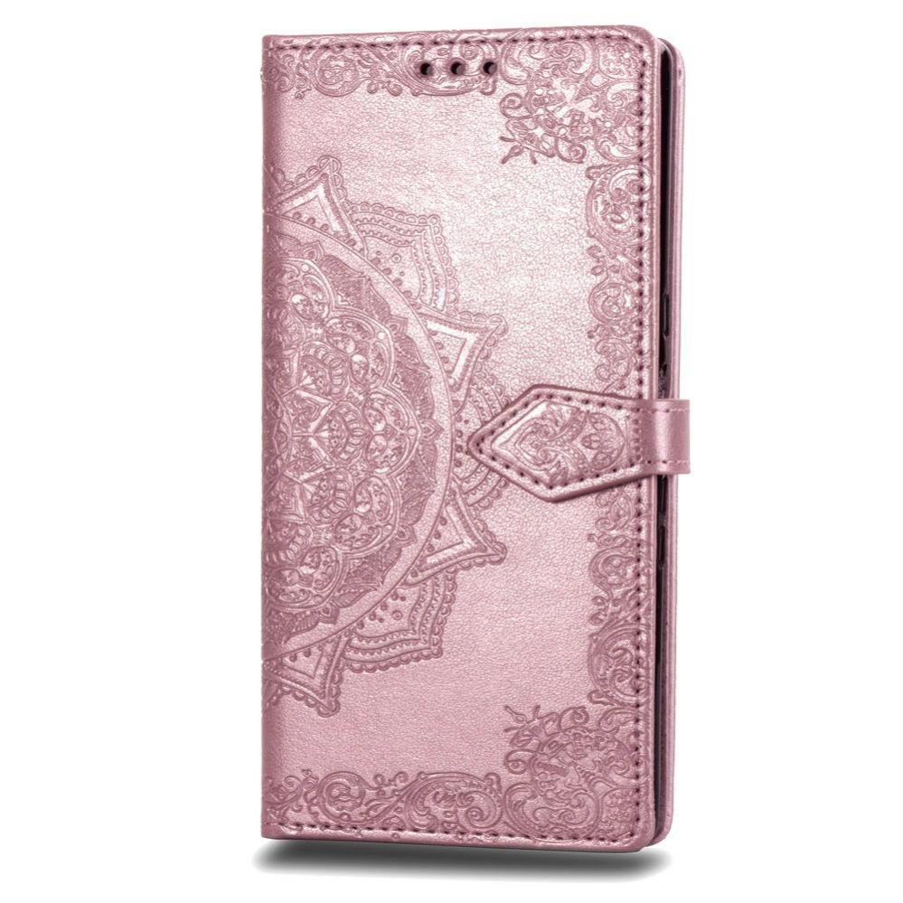  Plnboksfodral fr Sony Xperia 10 - Mandala Rosguld