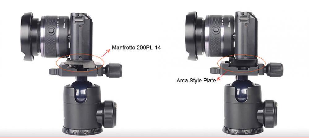 Sunwayfoto Mac-14T Fäste för Manfrotto & Arca Swiss plattor