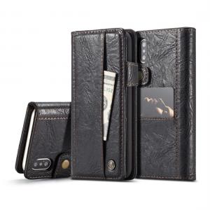  Plånboksfodral med yttre fack för iPhone X/Xs Svart - CaseMe