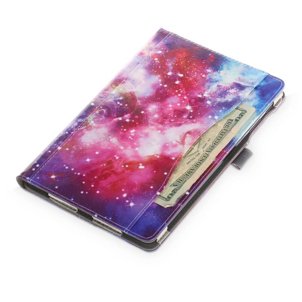 Fodral med sedelfack för Galaxy Tab A 10.1 (2019) med rymdmönster