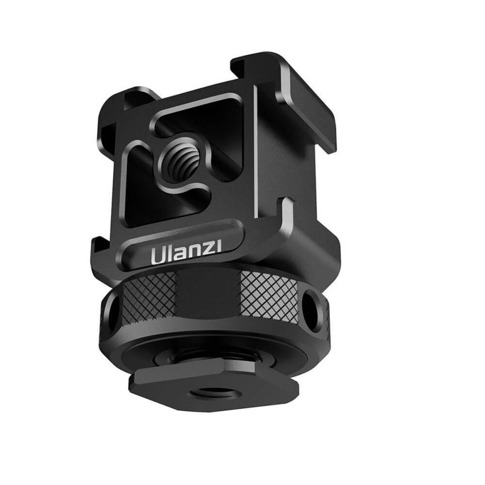 Ulanzi Blixtskoadapter ger 3x blixtsko & 1x 1/4-tums gänga