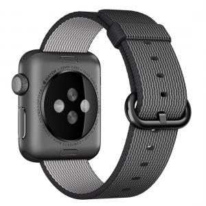  Armband för Apple Watch 38/40/41mm vävd Svart nylon