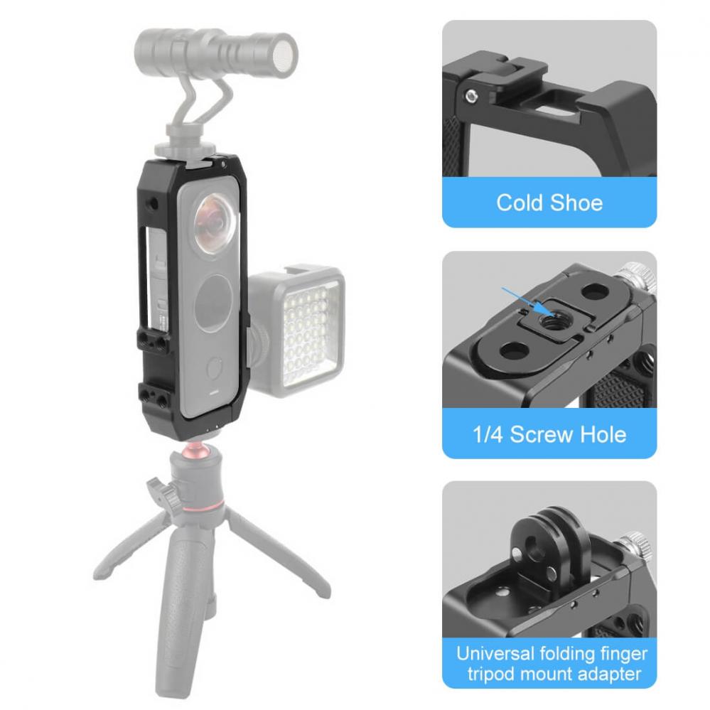 Puluz Kamerabur för Insta360 ONE X2 med blixtskofästen & stativadapter-