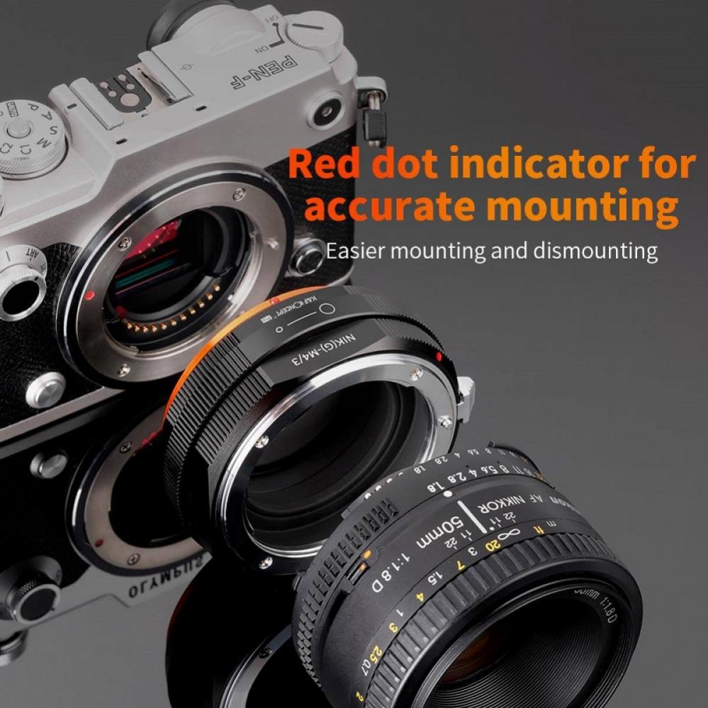  K&F Concept Objektivadapter Pro till Nikon G objektiv fr Micro 4/3 kamerahus