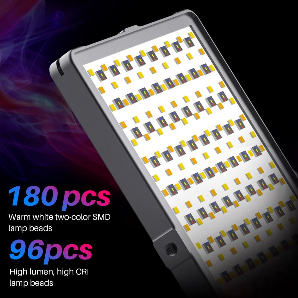  Ulanzi RGB LED-panel för kamera med inbyggt batteri