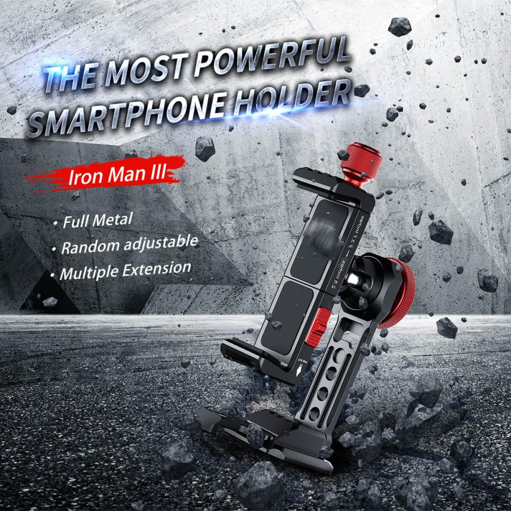  Ulanzi Mobilhållare/mobilställ med fot Ironman III med Arca Swiss design