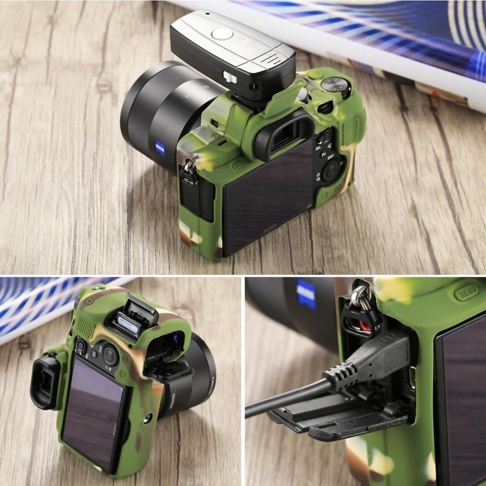 Puluz Mjukt skyddsfodral för Sony ILCE-7MII / 7SMII / 7RMII (Kamouflage)