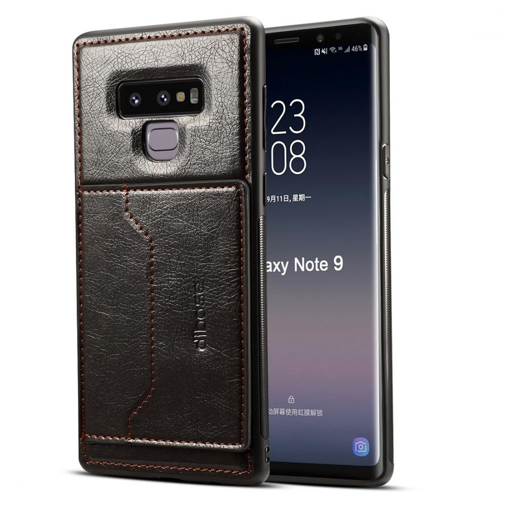 Dibase för Galaxy Note 9 - Skal med kortplats för PU-läder
