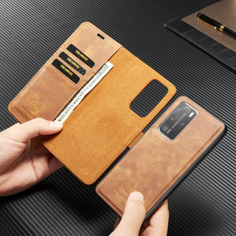 Plånboksfodral med magnetskal för Huawei P40 Pro Brun - DG.MING