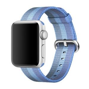  Armband för Apple Watch 38/40/41mm randig Blå vävd nylon