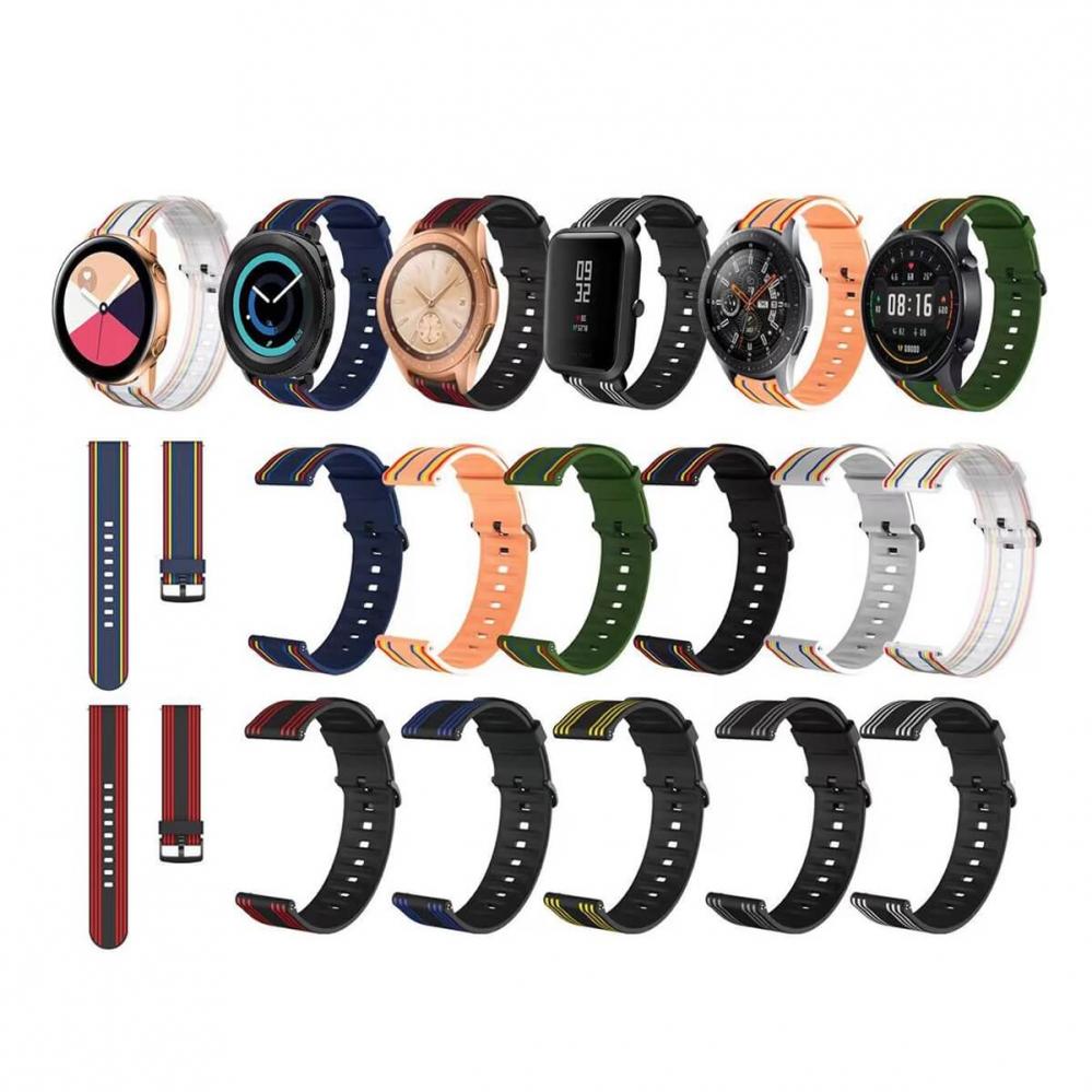  Silikonarmband Mrkbl fr Smartwatch 22mm Universal modell