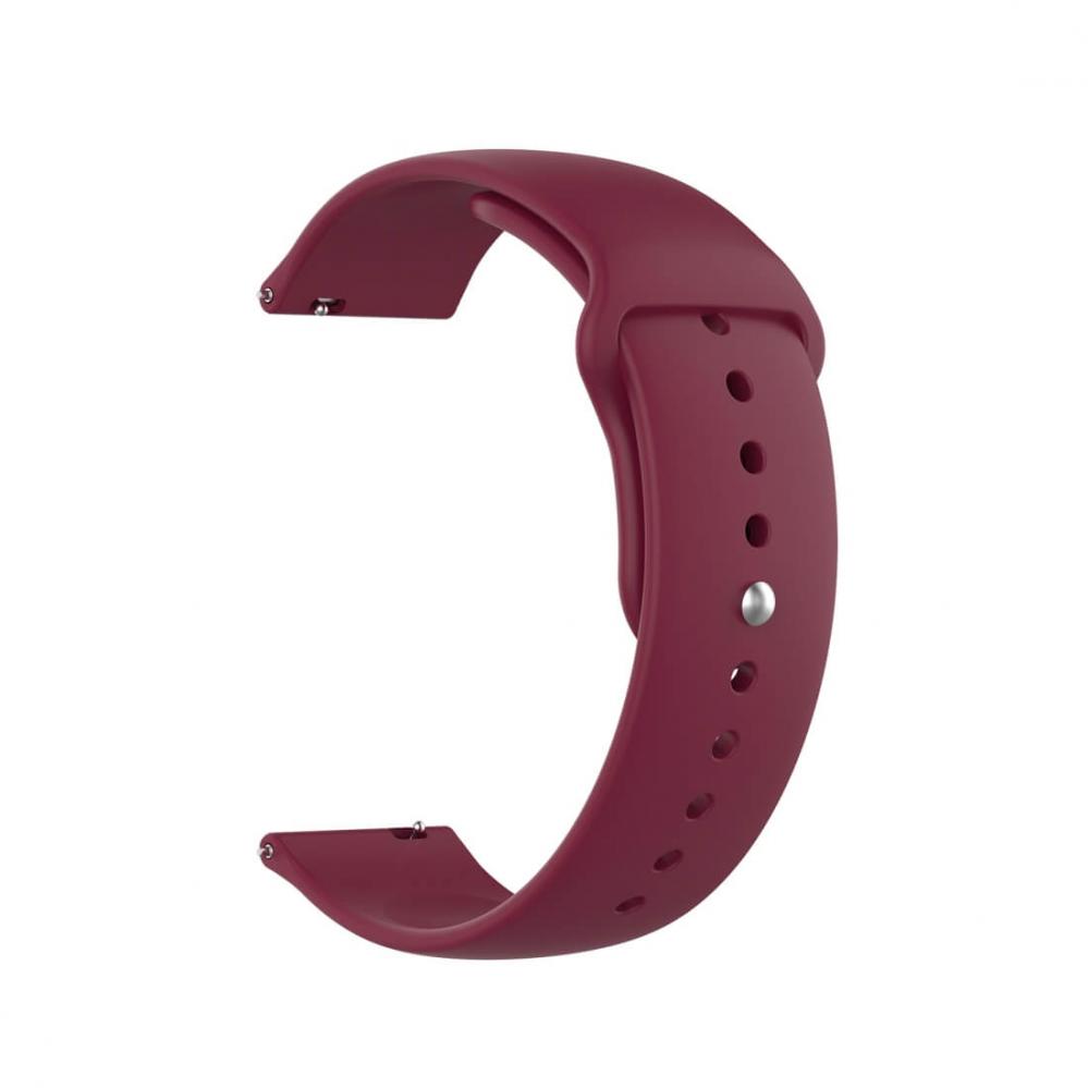 Silikonarmband Vinröd för 18mm Watch med stiftspänne