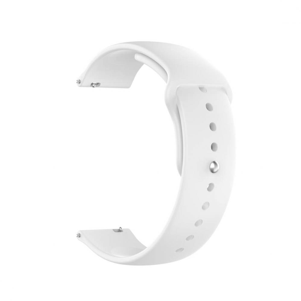 Silikonarmband Vit för för 18mm Watch med stiftspänne 95-160mm