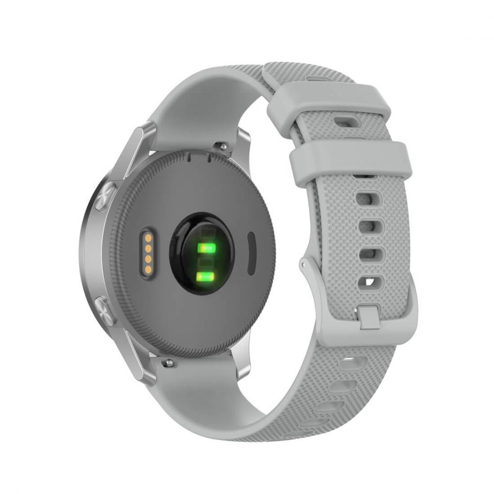 Silikonarmband Grå för 18mm Watch Garmin Vivoactive 4S