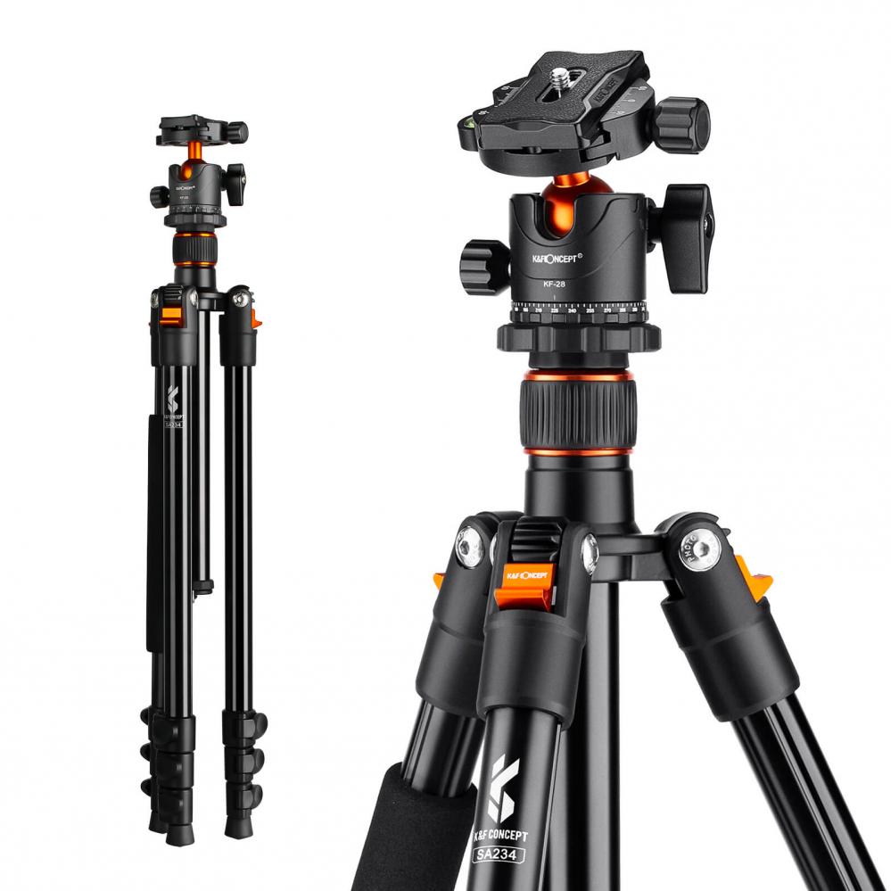 K&F Concept Kamerastativ med Panorama kulled 163cm