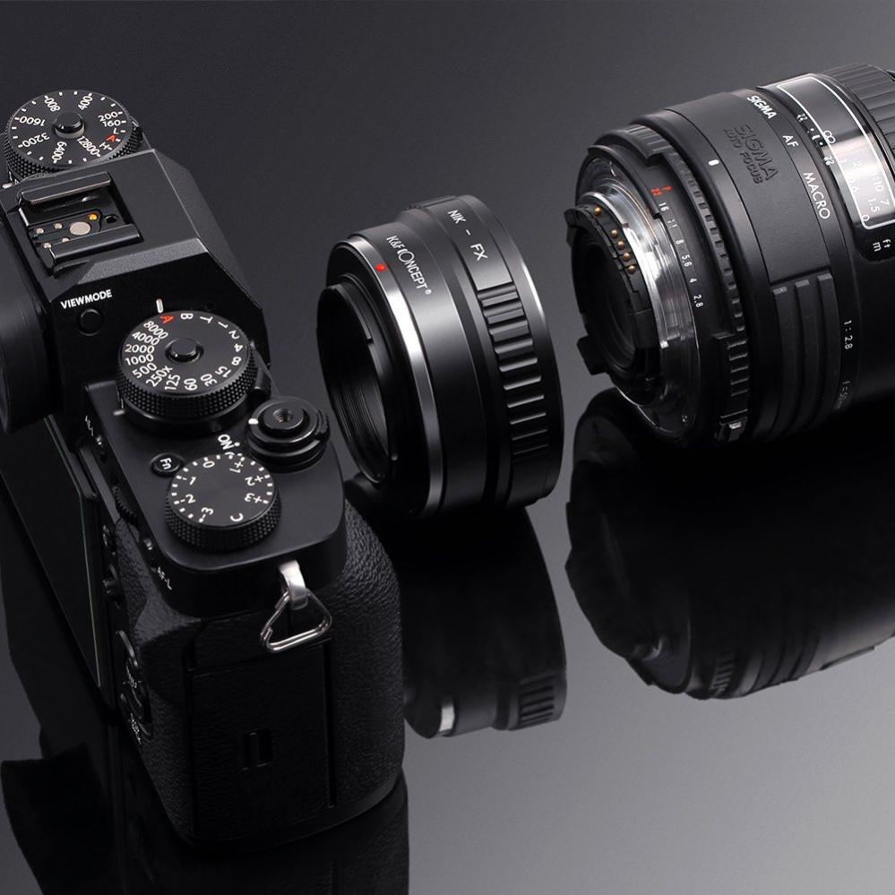 K&F Objektivadapter till Nikon F objektiv för Fujifilm X kamerahus