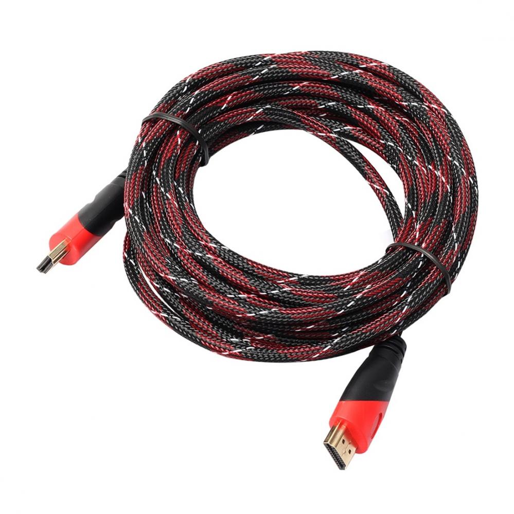  HDMI-kabel nylonflätad 5.0 meter vers.1.4