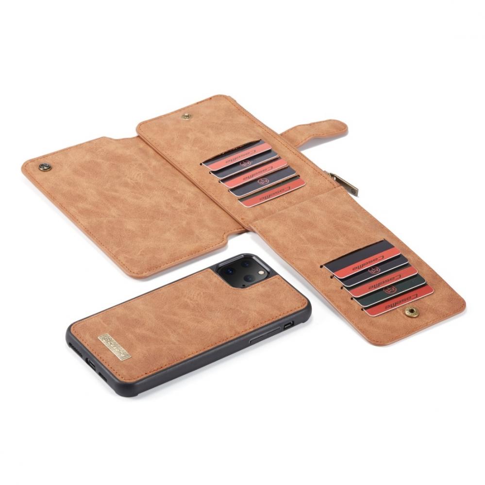  Plånboksfodral med magnetskal för iPhone 11 Pro Brun - CaseMe