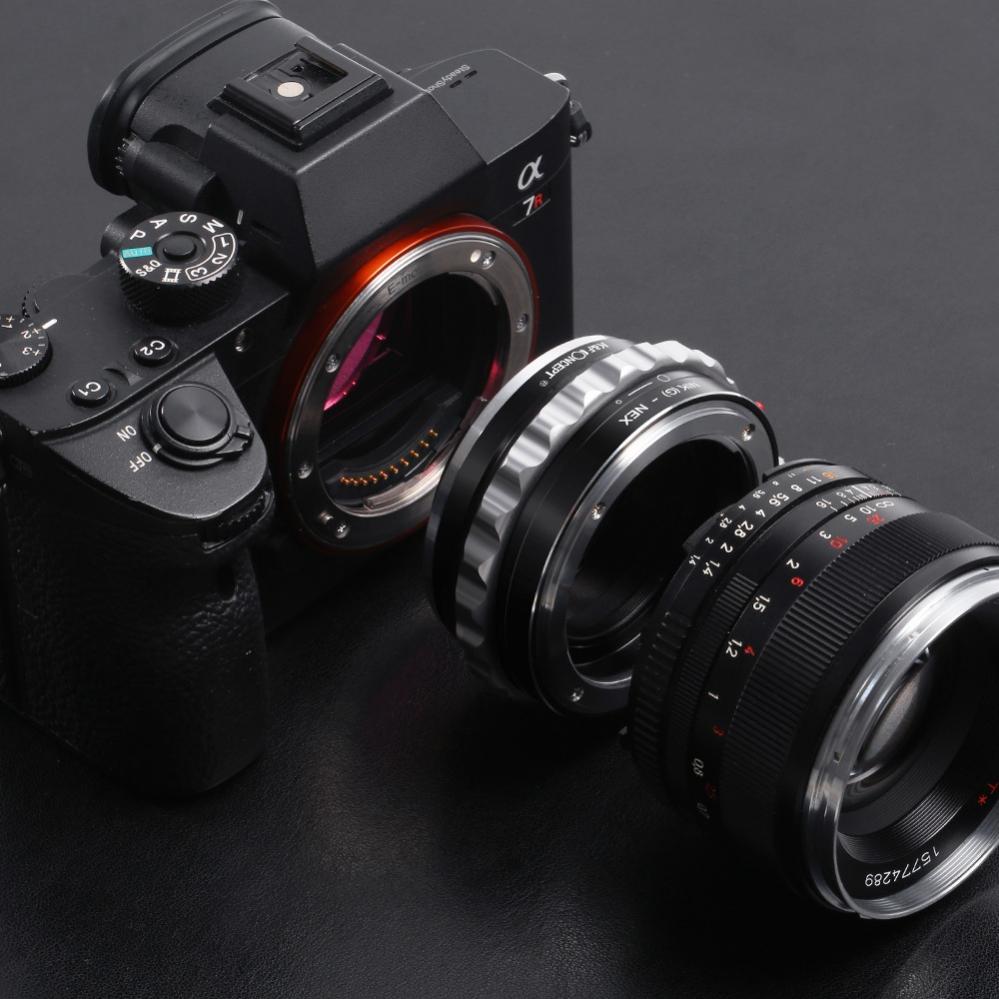  K&F Objektivadapter till Nikon G objektiv fr Sony E kamerahus