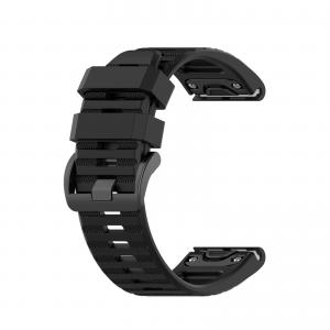  Silikonarmband Svart för Garmin Fenix 5X/6X/7X 26mm