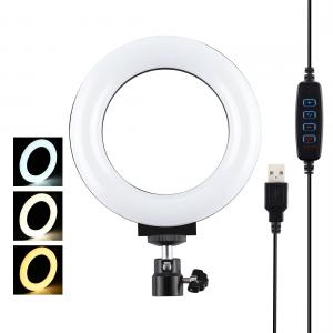  Puluz 4.7" USB 3 Stegs Dimbar LED Ring videolampa med bordstativ