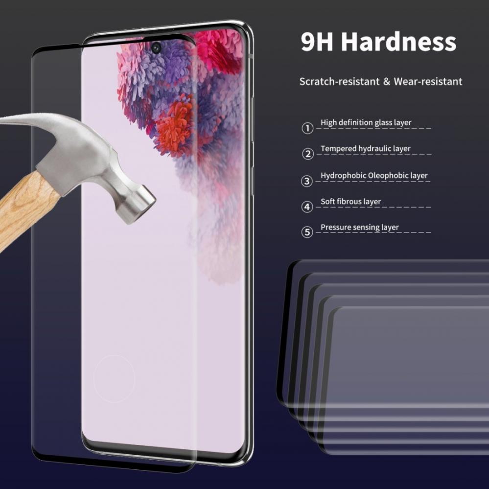 Skärmskydd heltäckande för Galaxy S20 Ultra av härdat glas