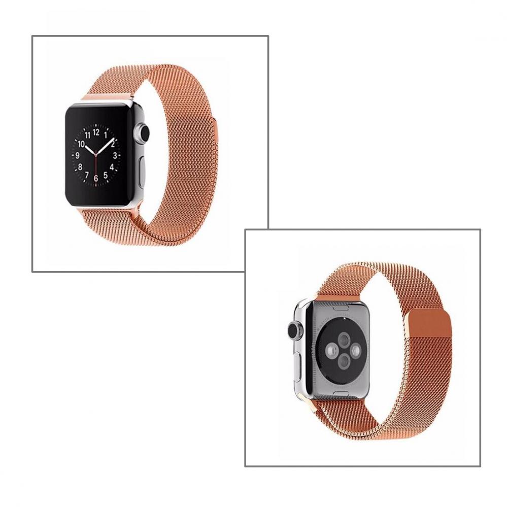  Armband fr Apple Watch 38/40/41mm kedja Rosguld Magnetisk
