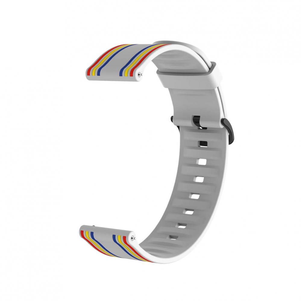  Silikonarmband Vit flerfärgad för Smartwatch 22mm Universal modell