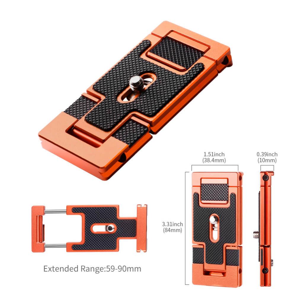 K&F Concept Mobilhållare & Snabbplatta Arca Swiss standard i aluminium