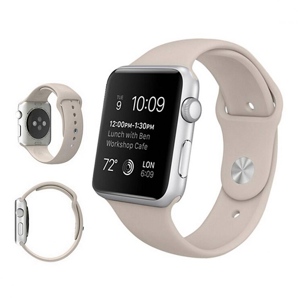 Armband för Apple Watch 38/40/41mm silikon Sandvit