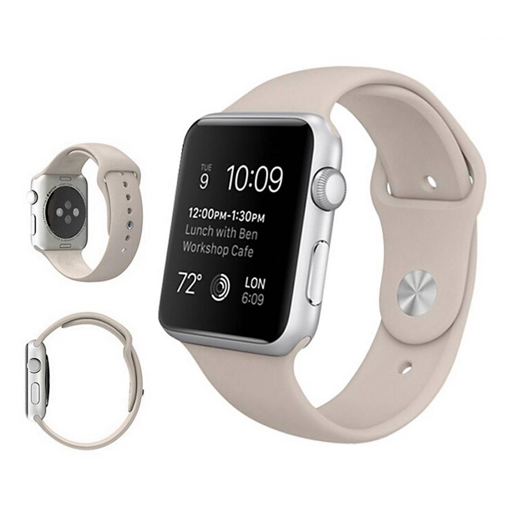  Armband fr Apple Watch 38/40/41mm silikon Sandvit