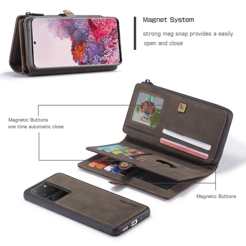  Plånboksfodral med magnetskal för Samsung Galaxy S20 Ultra - CaseMe