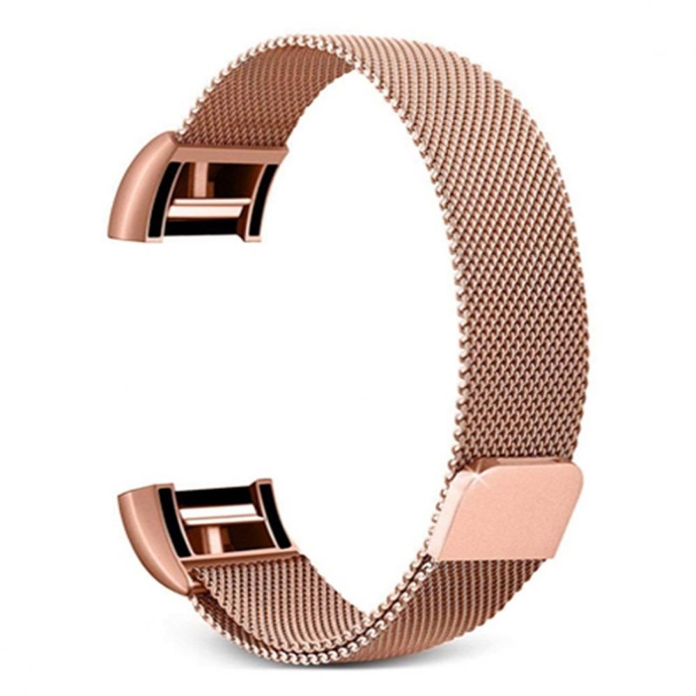  Armband Roseguld fr Fitbit Charge 2 kedja 140-230mm magnetisk