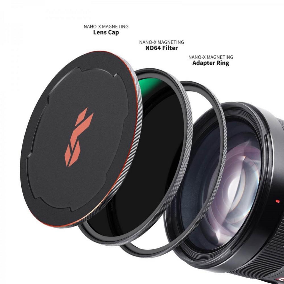 K&F Concept Magnetisk ND-filter ND64 med adapterring & magnetlock