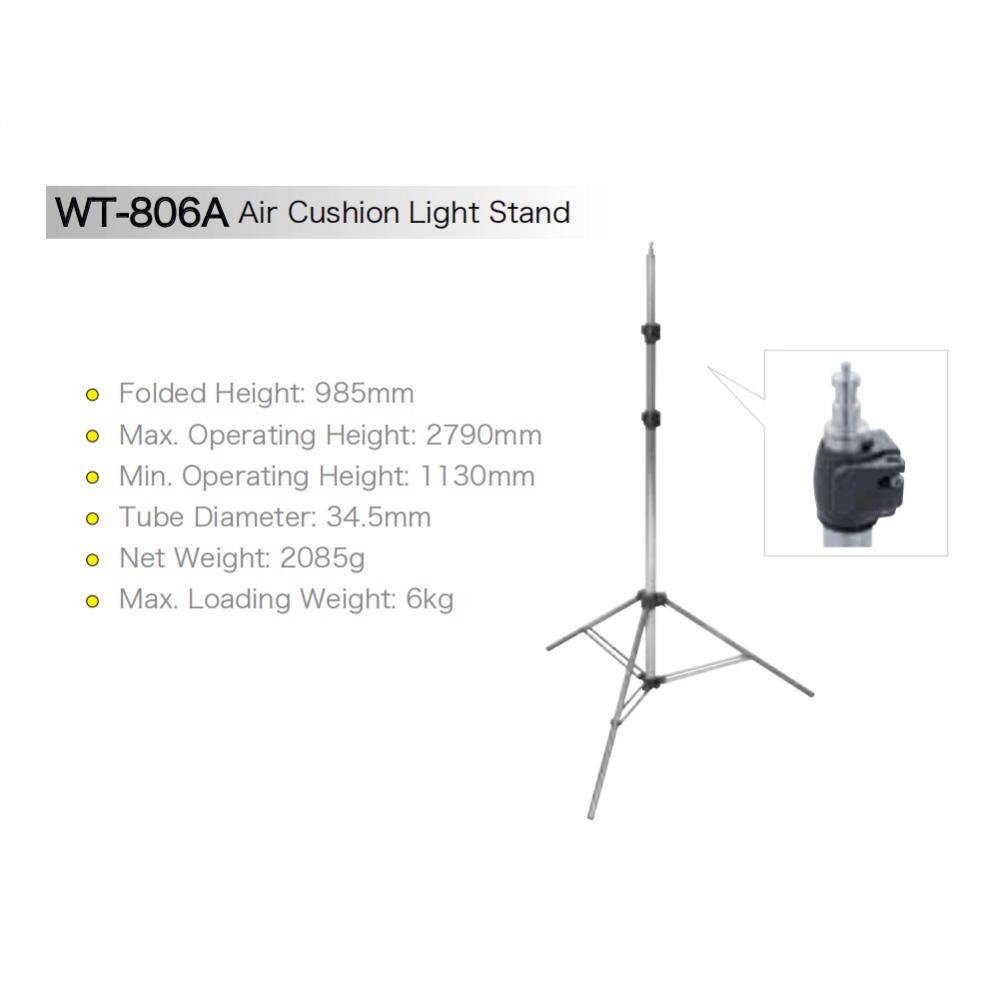 Studiostativ/ belysningsstativ 280cm luftdämpad Weifeng