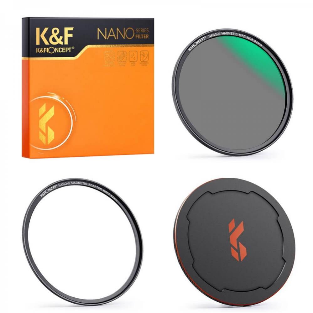 K&F Concept Magnetisk ND-filter ND8 med adapterring & magnetlock