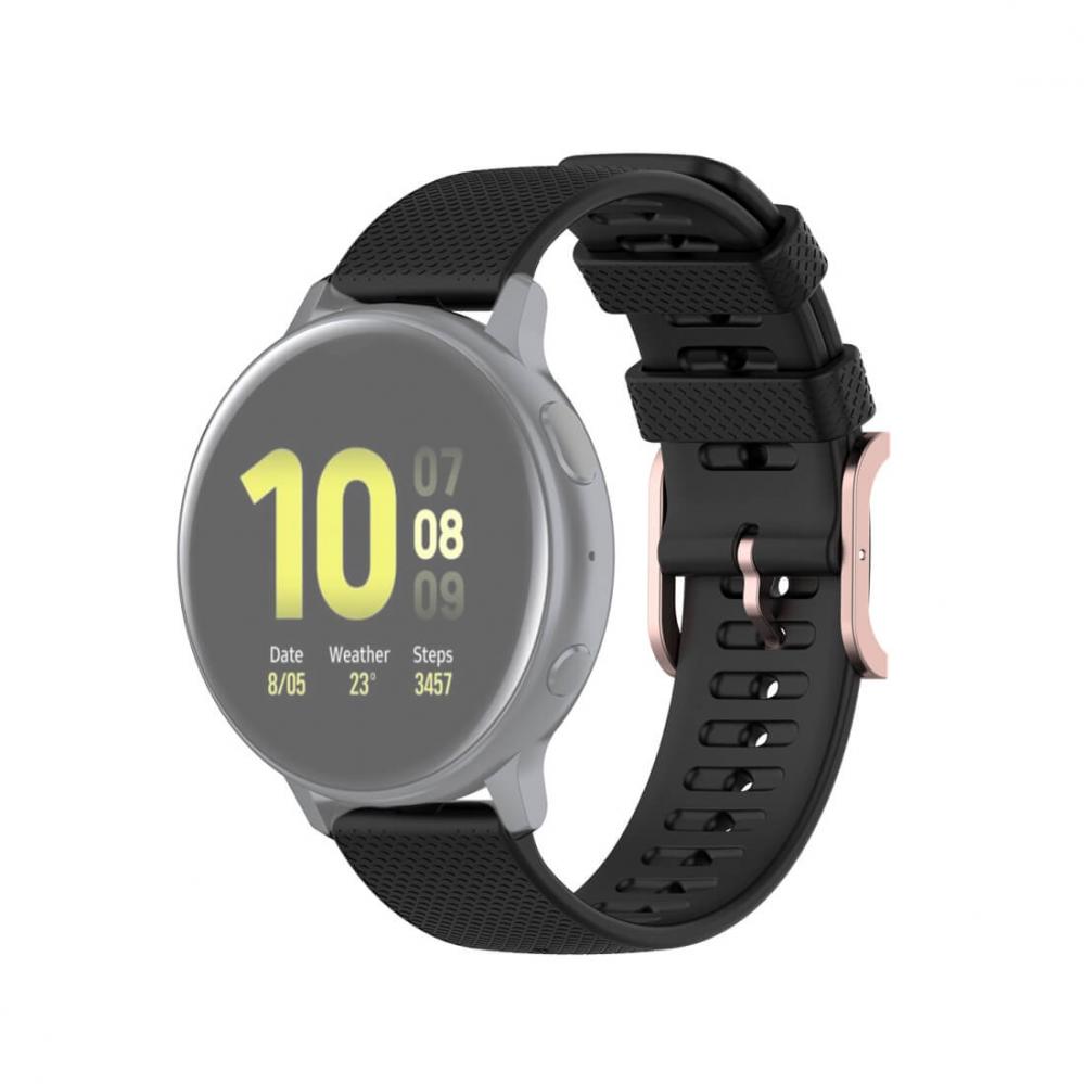  Silikonarmband Svart fr Smartwatch 20mm Universal modell