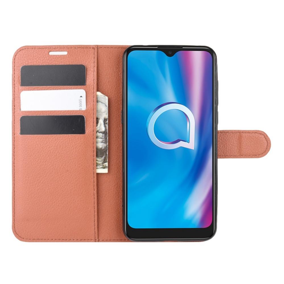  Plnboksfodral fr Alcatel 1S (2020) Brun