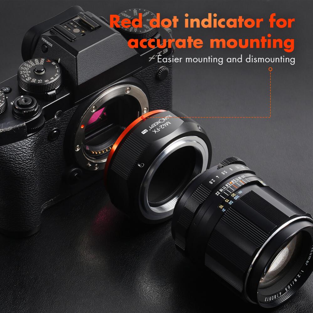 K&F Concept Objektivadapter Pro till M42 objektiv för Fujifilm X kamerahus