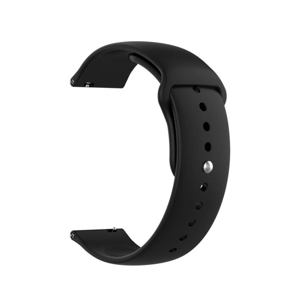 Silikonarmband Svart för 18mm Watch med stiftspänne 130-192mm
