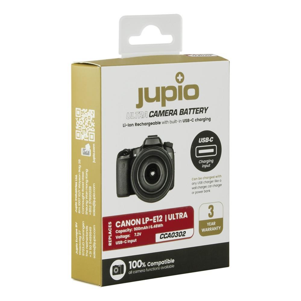  Jupio kamerabatteri 900 mAh fr Canon LP-E12 USB-C input