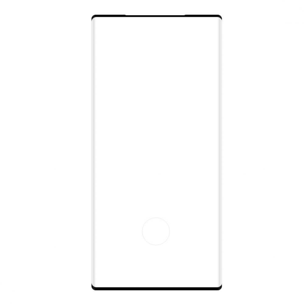  Skrmskydd med svart ram fr Samsung Galaxy Note 10 Plus av hrdat glas