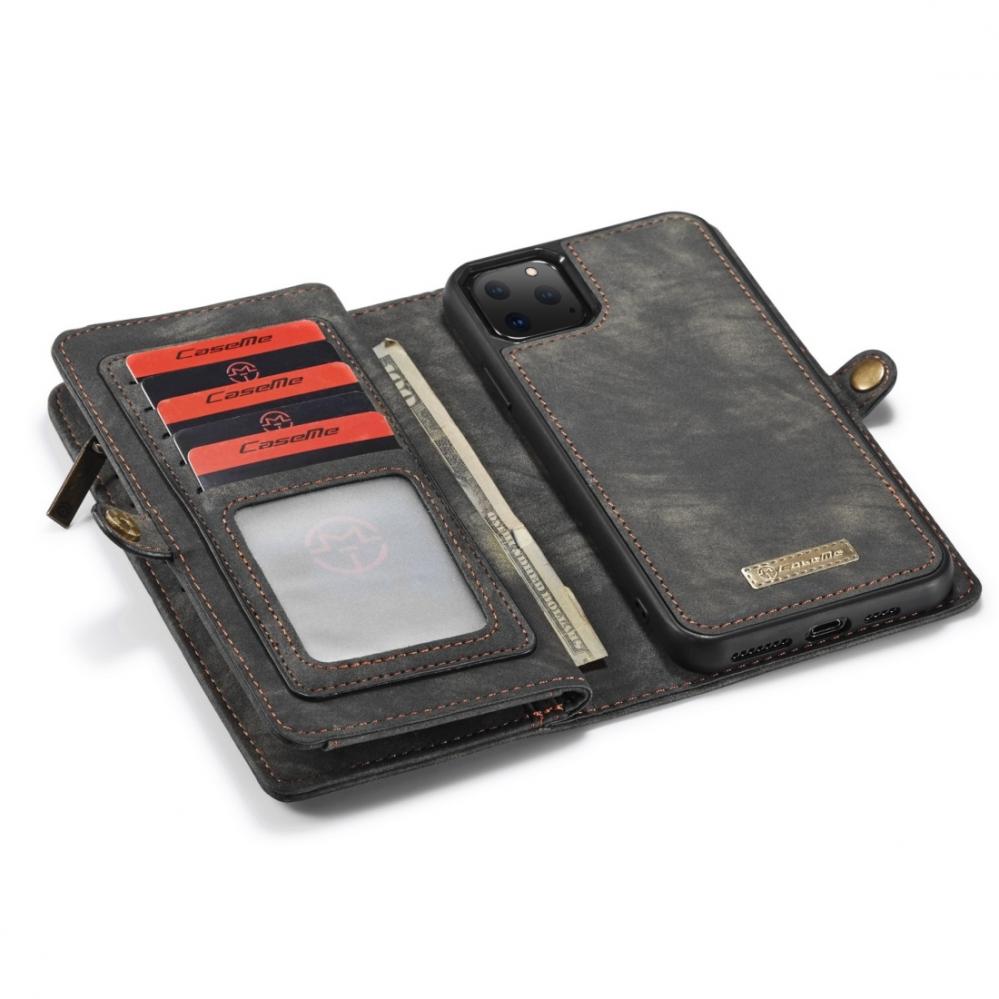  Plånboksfodral med magnetskal för iPhone 11 Pro Max Grå - CaseMe