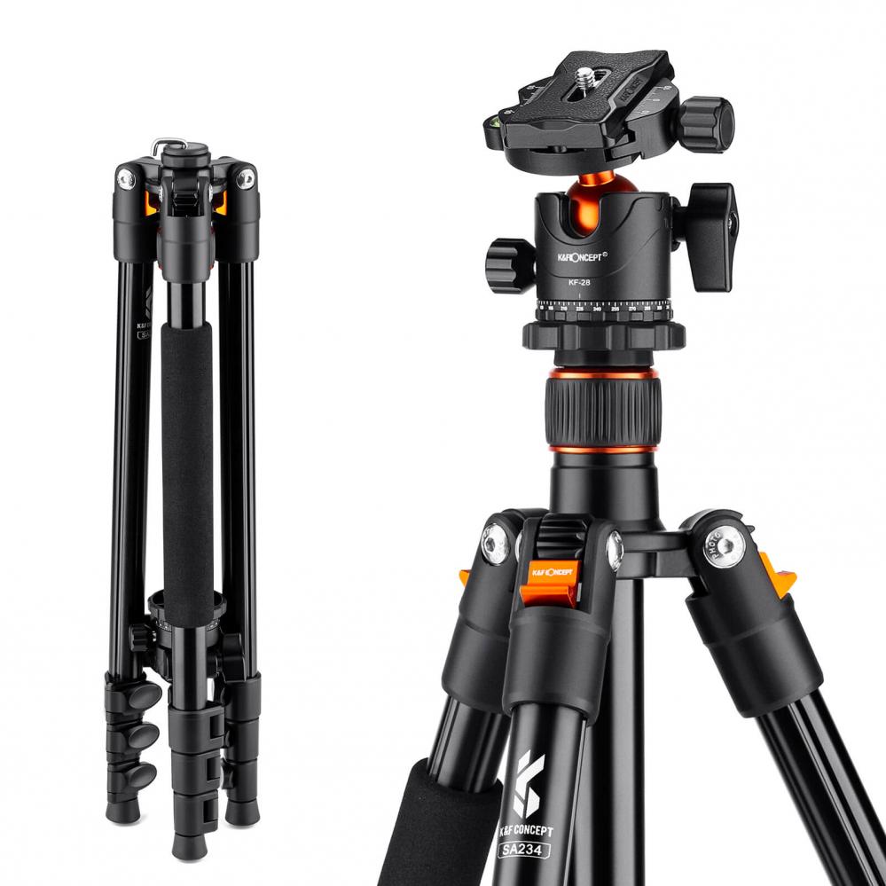 K&F Concept Kamerastativ med Panorama kulled 163cm