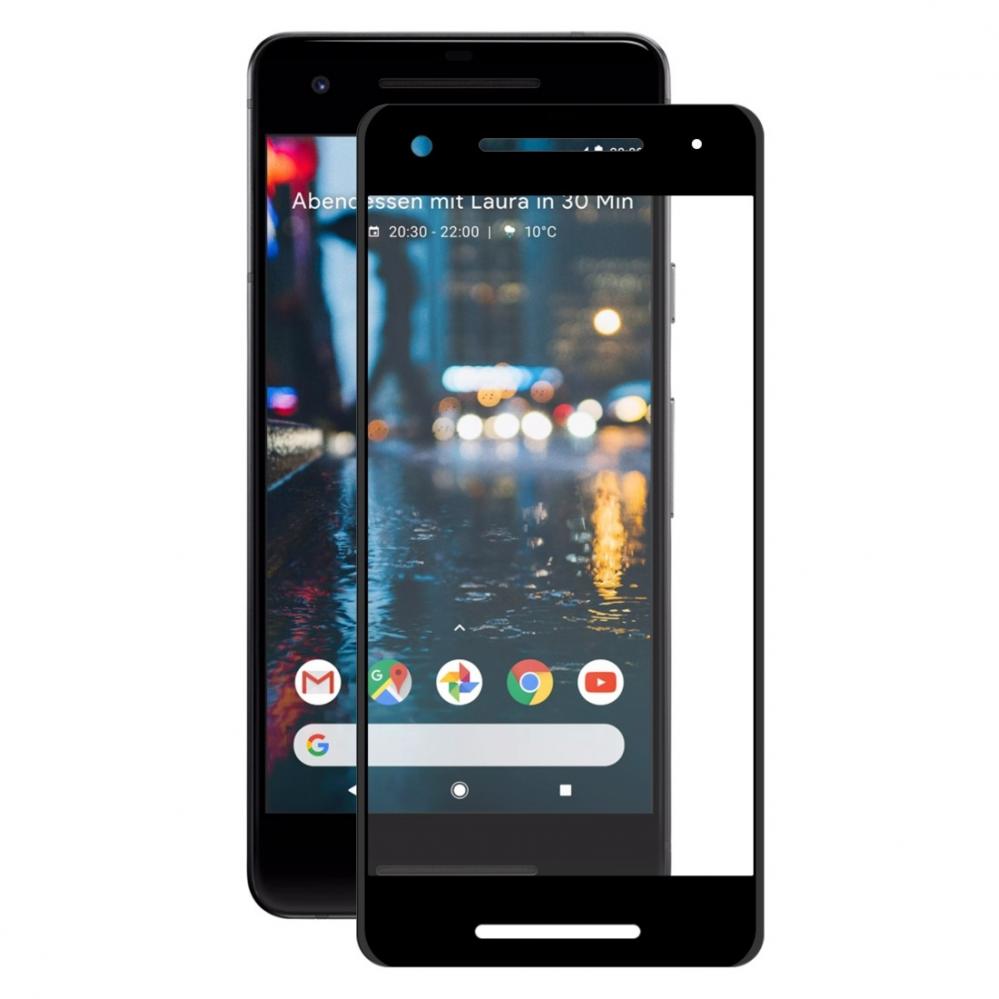 Skärmskydd med Svart ram för Google Pixel 2 av härdat glas