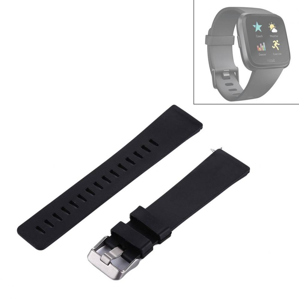  Silikonarmband Svart fr Fitbit Versa/ Versa 2 145-205mm