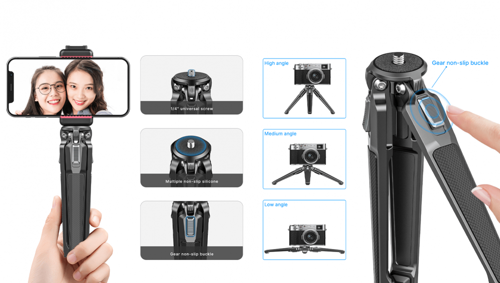  Ulanzi MT-37 Ministativ av aluminium 14.6cm