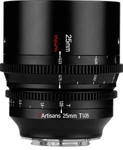  7artisans 25mm T1.05 Vision Cinema Objektiv APS-C för Panasonic/Leica /Sigma L
